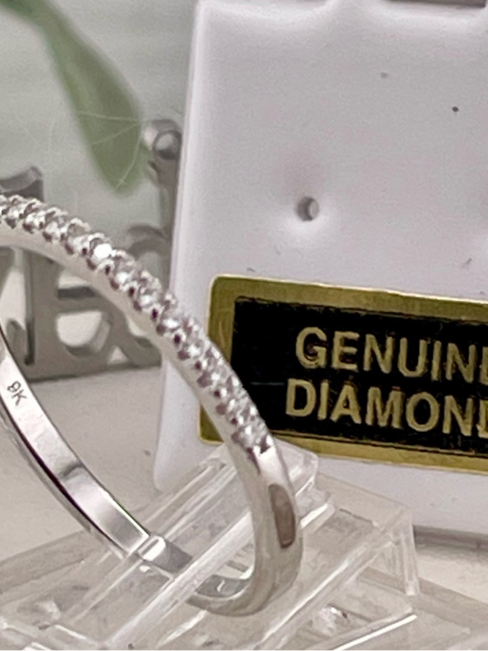 9KT Gold Diamond Band Ring. White Gold .35ct - Picture 15 of 15